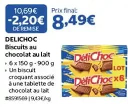 Delichoc Biscuits au chocolat au lait