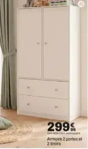 Armoire 2 portes et 2 tiroirs