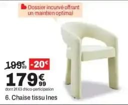 Ines Chaise tissu