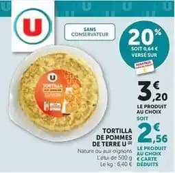 U - tortilla de pommes de terre