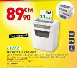 Leitz destructeur iq home office