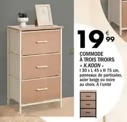 K.koon commode à trois tiroirs