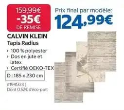 Klein - calvin tapis radius