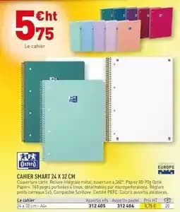 Oxford - cahier smart 24 x 32 cm
