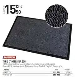 Paperflow - tapis d'interieur eco