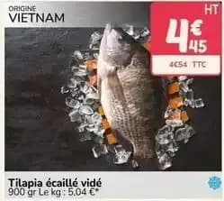 Tilapia écaillé vidé