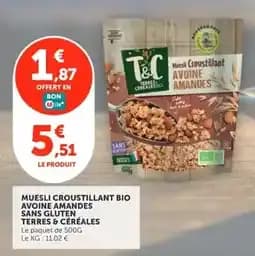 Terres & Céréales Muesli Croustillant Bio