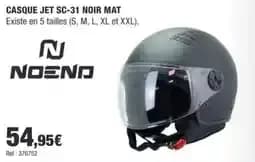 Noend Casque Jet Sc-31 Noir Mat