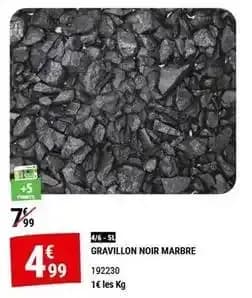 Gravillan noir marbre