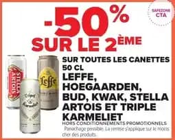 Leffe hoegaarden bud kwak stella artois et triple karmeliet