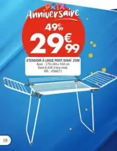 Sinaï etendoir à linge pont 25m