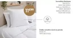 Oreiller sensation duvet en percale