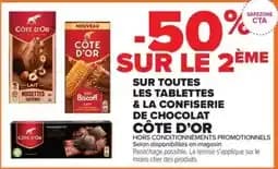 Côte d'or sur toutes les tablettes & la confiserie de chocolat