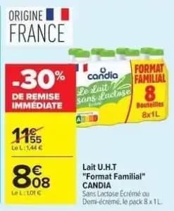 Candia - lait u.h.t format familial