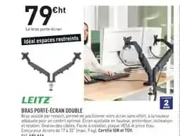 Leitz Bras Porte-Écran Double