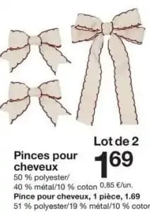 Pinces pour cheveux