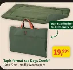 Dogs creek tapis format sac