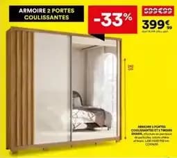 Dhara Armoire 2 Portes Coulissantes