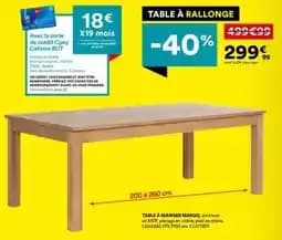 Table à rallonge