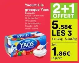 Yaourt à la grecque Yaos