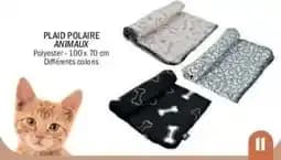 Plaid polaire animaux