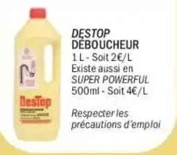 Destop Déboucheur