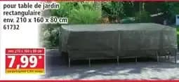 Pour table de jardin rectangulaire