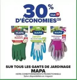 Mapa sur tous les gants de jardinage