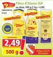 Papillon - pâtes d'alsace igp