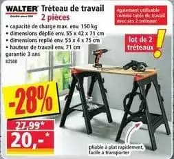Walter - treteau de travail 2 pièces