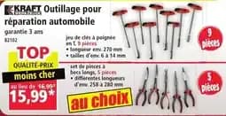 Kraft outillage pour reparation automobile