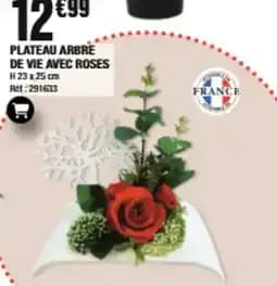Plateau Arbre de Vie Avec Roses