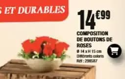Composition de boutons de roses