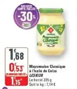 Lesieur mayonnaise classique a l'huile de colza