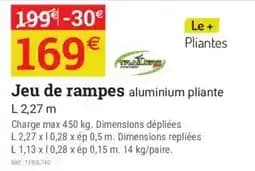 Jeu de rampes aluminium pliante