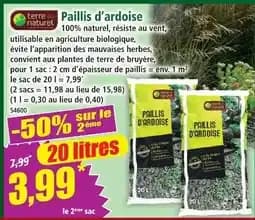 Terre au naturel paillis d'ardoise
