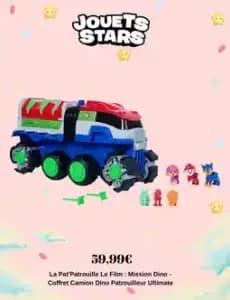 La Pat'Patrouille Le Film: Mission Dino Coffret Camion Dino Patrouilleur Ultimate