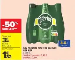 Perrier Eau minérale naturelle gazeuse