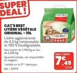 Cat's Best Litière végétale Original