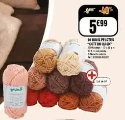10 Minis pelotes cott on quick