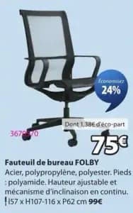 FOLBY Fauteuil de bureau