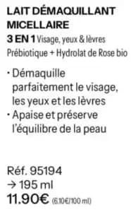 Lait Démaquillant Micellaire