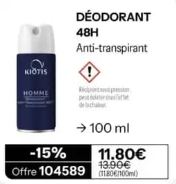 Kiotis Déodorant 48H