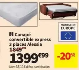 Alessia Canapé convertible express 3 places
