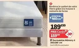 Surmatelas Mémoire 4