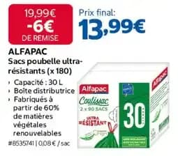ALFAPAC Sacs poubelle ultra-résistants