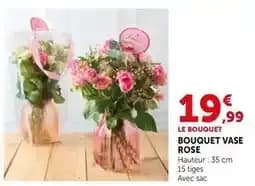 Le bouquet bouquet vase rose