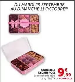 Corbeille l'ecrin rose