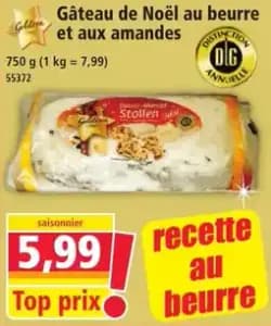 Goldora Gâteau de Noël au beurre et aux amandes