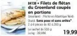 Filets de flétan du Groenland